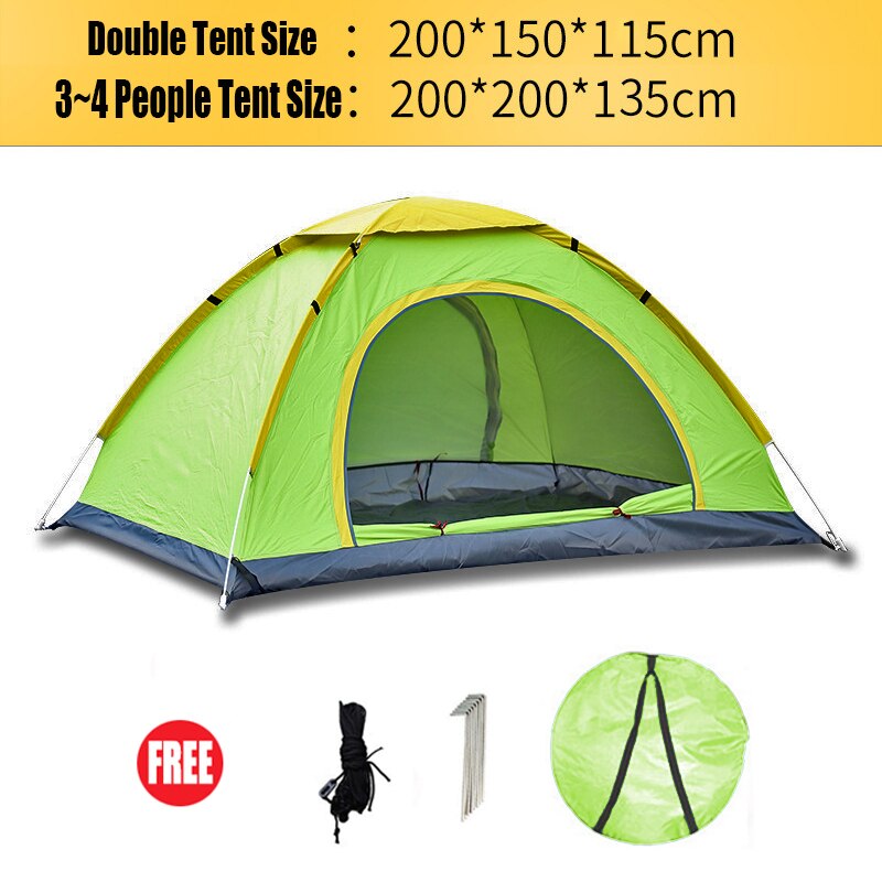 Cheap Goat Tents Portable Light Camping  Tent Suitable For 3 5 People Easy Instant Setup Protable Backpacking For Sun Shelter,Travelling,Hiking   